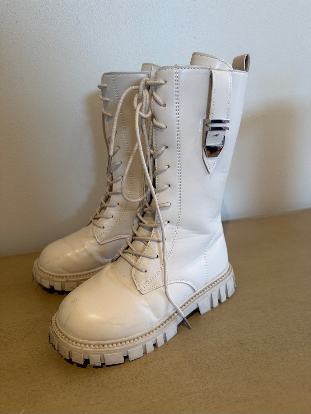 Kids Lace-Up Combat Boots